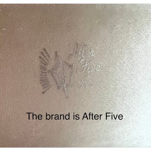 Vintage AFTER FIVE Glittery Metallic Silver/Gold Clutch - Picture 7 of 9